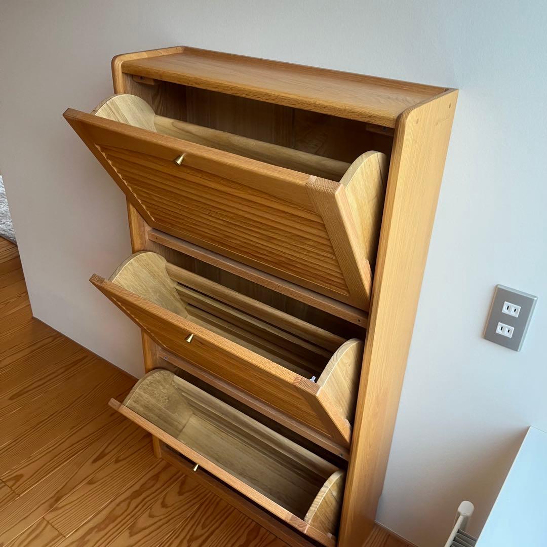 YESWOOD 源氏木語 シューズラック オーク材