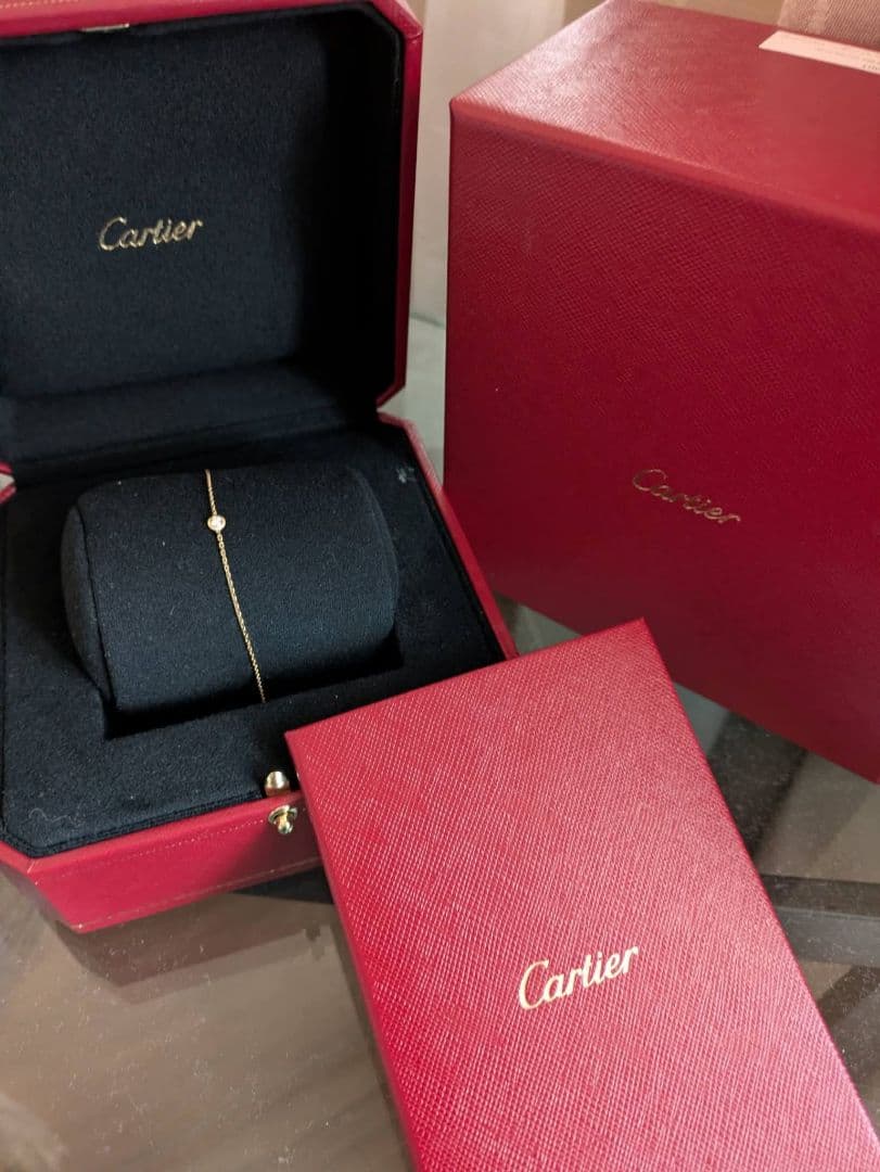 カルティエ 750YG ダムール ダイヤモンドブレスレットXS