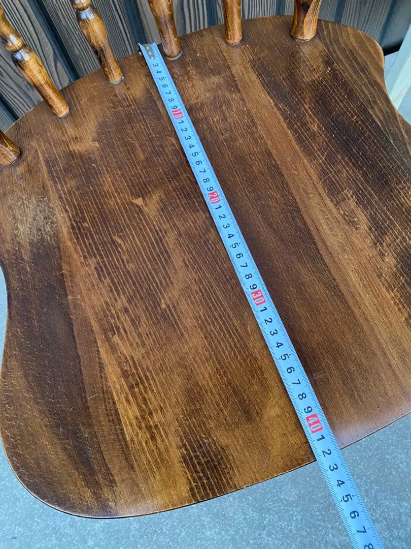 木製　ダイニングチェア　カシワ　飛騨家具　ウィンザーチェア　ヴィンテージ