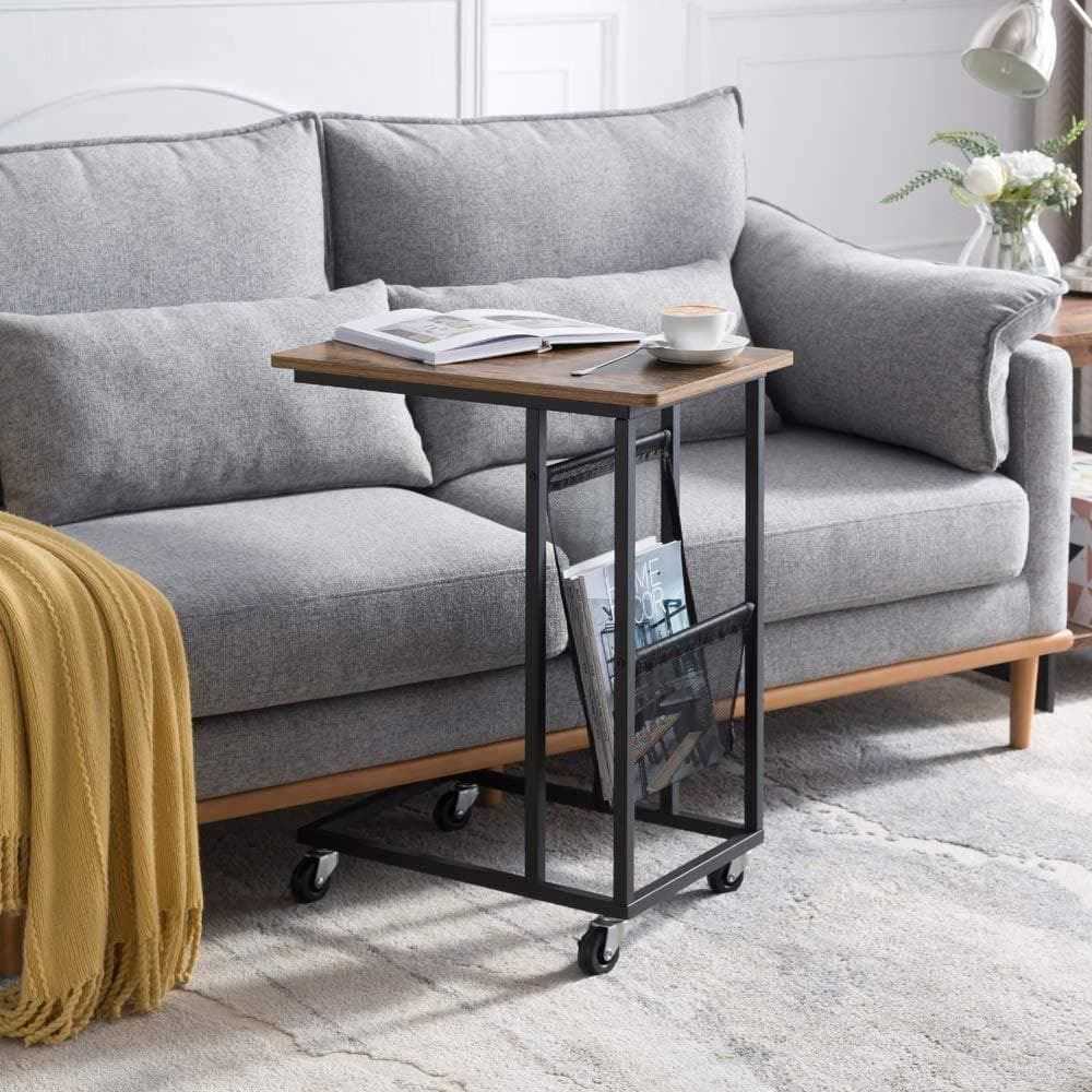 コの字型デザイン　収納バッグ　　　キャスター付き　サイドテーブル