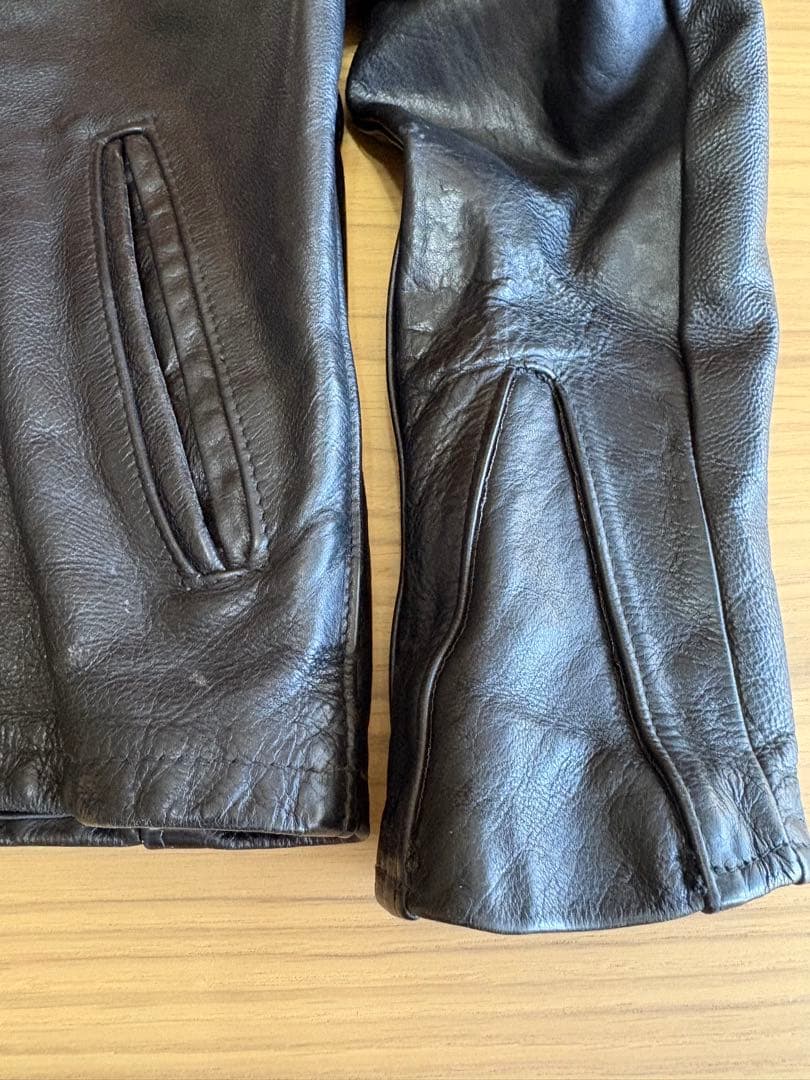 ジ*ス様 schottシングルライダース 襟付きボア無しサイズ34