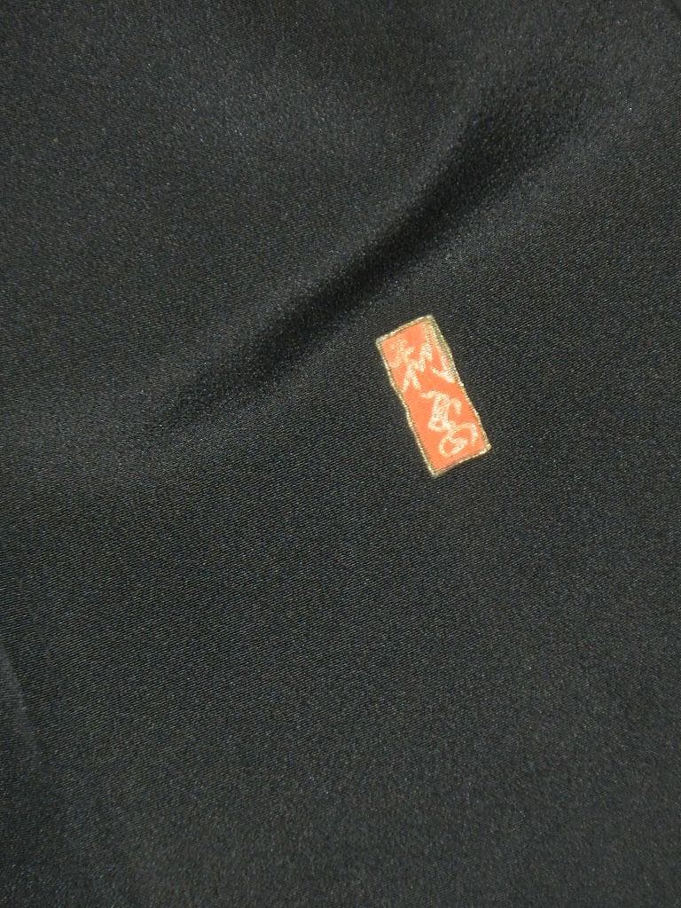 留袖　ワンピース　ドレス　フレアー袖　手書き友禅染　正絹　455　夢ちりめん