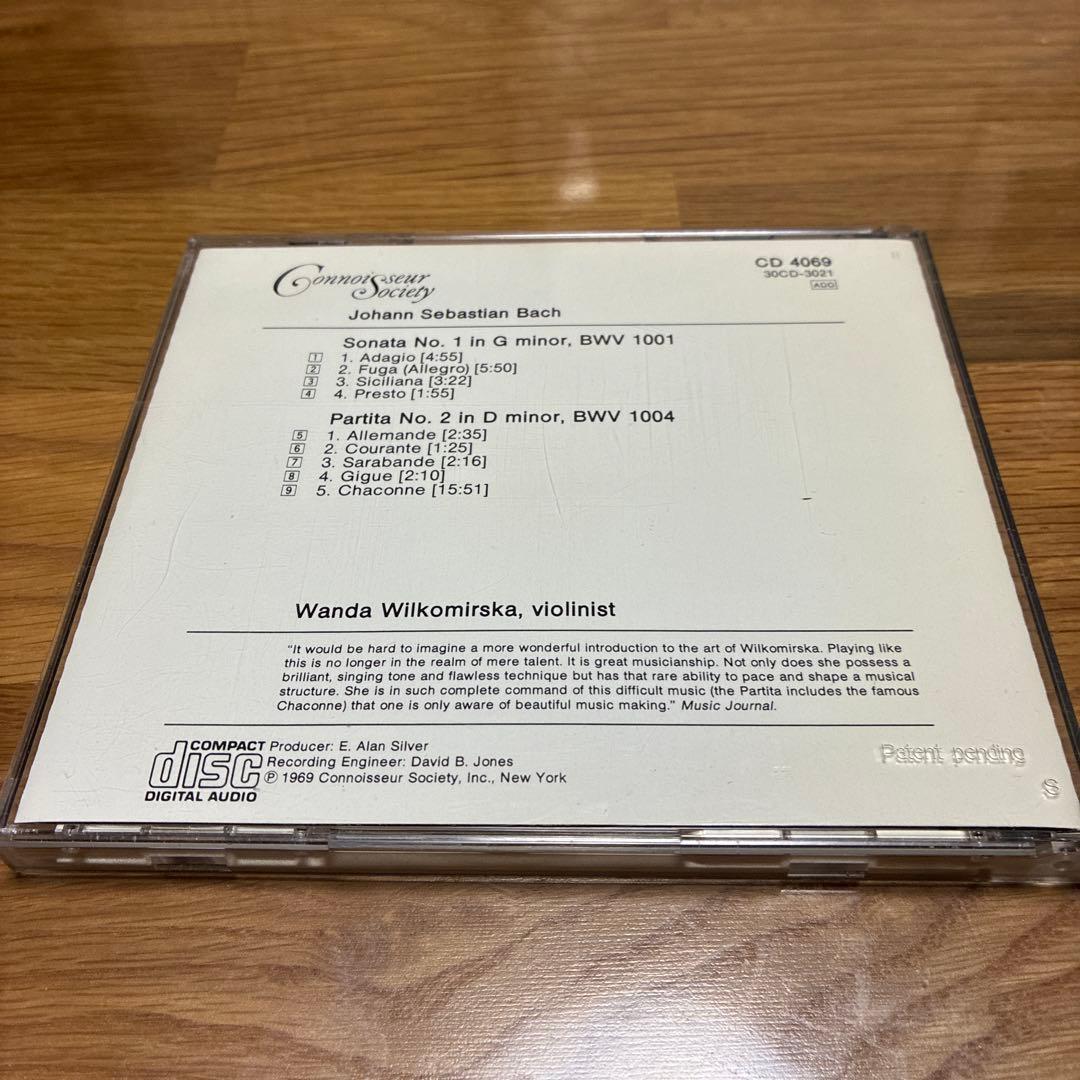 ワンダ.ウィウコミルスカ　バッハ無伴奏ヴァイオリン　２枚一括出品