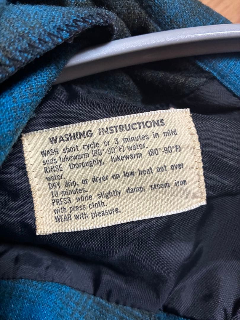 ペンドルトン / PENDLETON ボードシャツ　青　黒　オンブレ　50s