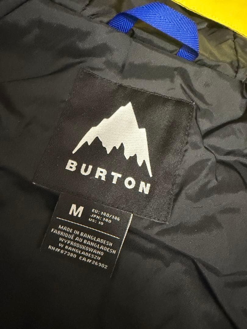 BURTON 子ども用フード付きジャケット イエロー