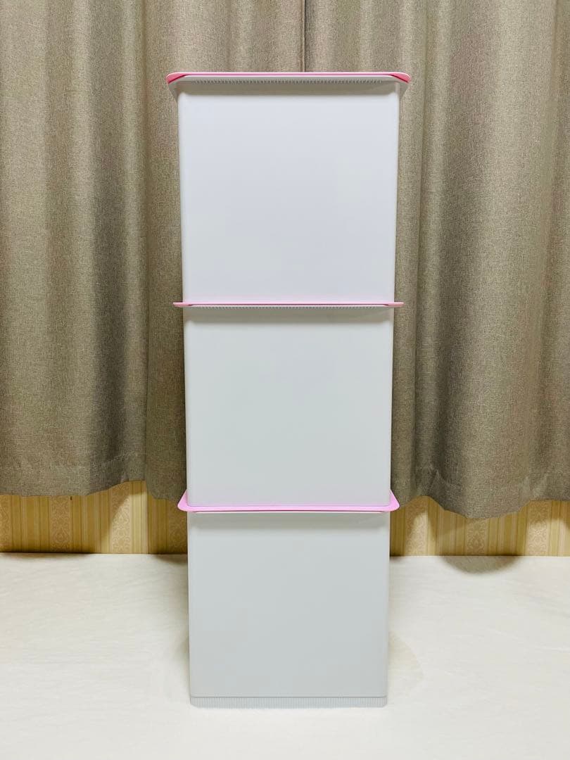 3個セット/タッパーウェア/マルチオーガナイザー/キャスター付きパレット/ピンク