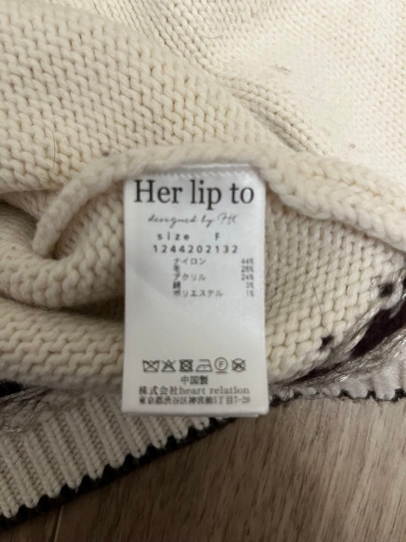 トップス Heart Fair Isle Knit Pullover