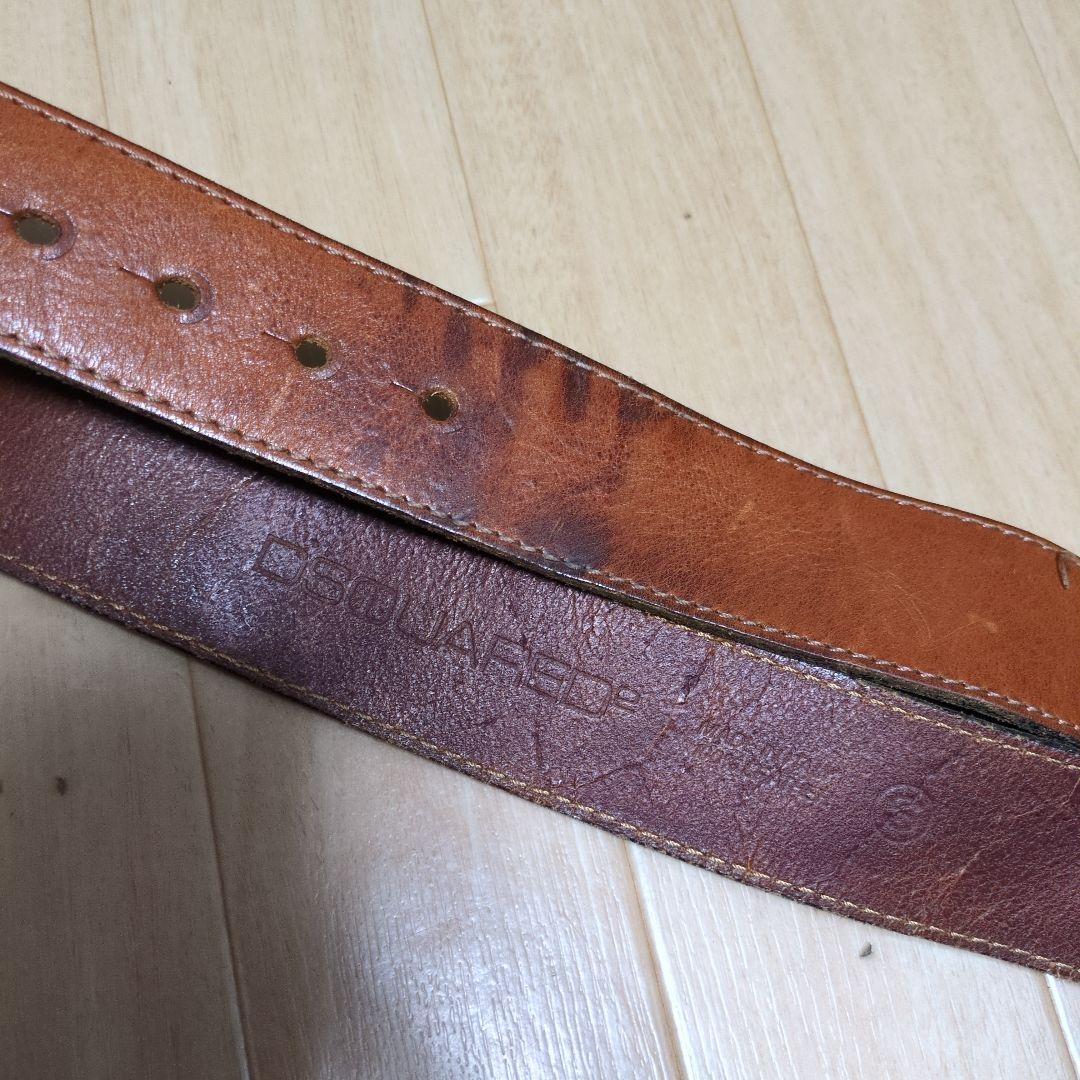 DSQUARED 2 TOP バナナバックル レザーベルト