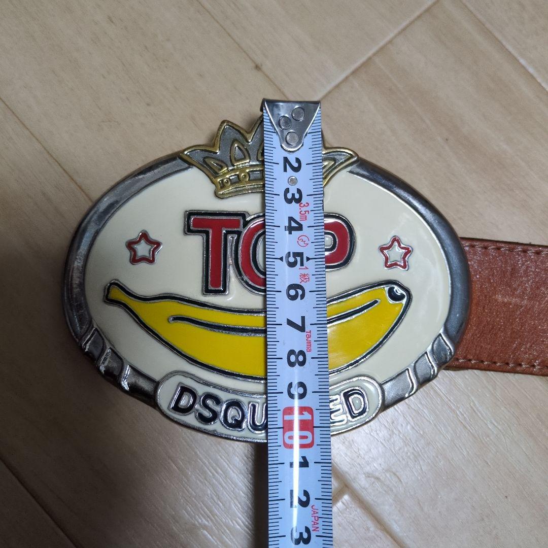 DSQUARED 2 TOP バナナバックル レザーベルト