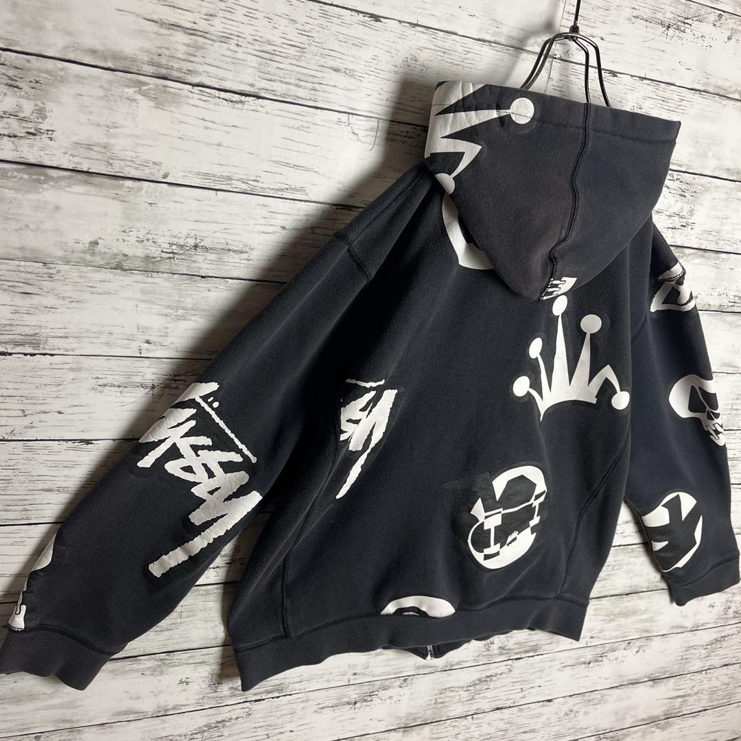 【即完モデル‼︎】STUSSY◎総柄 フルジップ パーカー D188