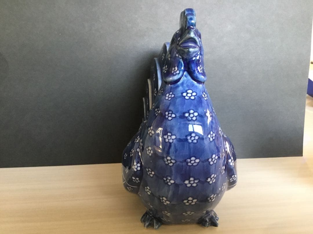 源右衛門鶏ツガイ置き物【美品】