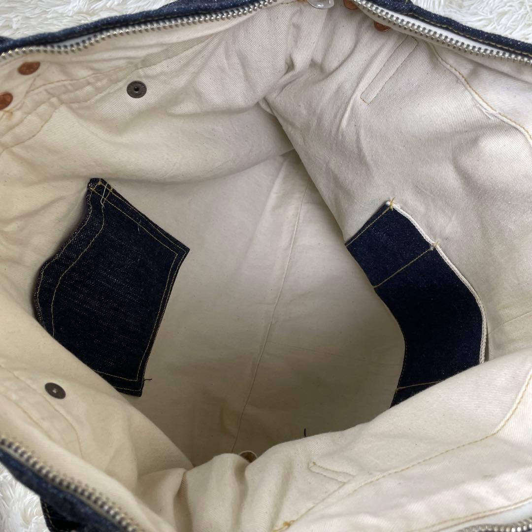 美品✨　ワンピースオブロック　ヘルメットバッグ　デニム　ショルダーバッグ