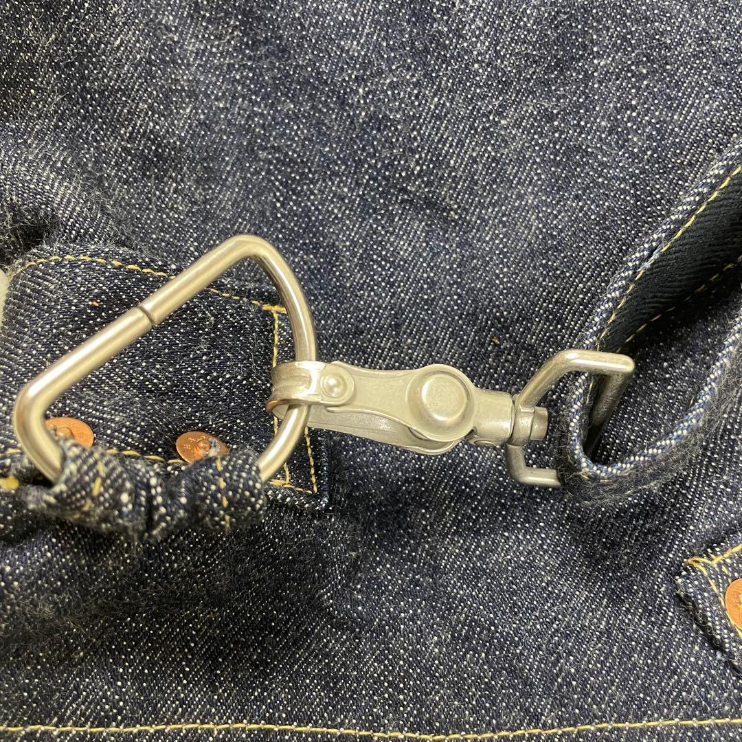 美品✨　ワンピースオブロック　ヘルメットバッグ　デニム　ショルダーバッグ