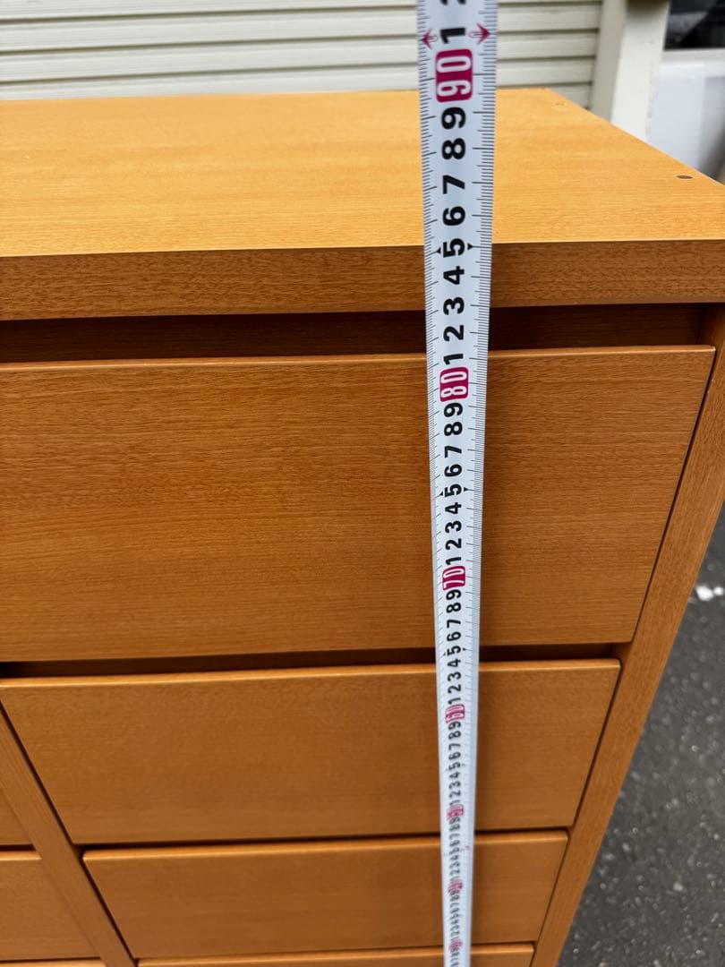 重厚感ある　落ち着いたナチュラルウッド 6段引き出しチェス　送料無料　設置料無料