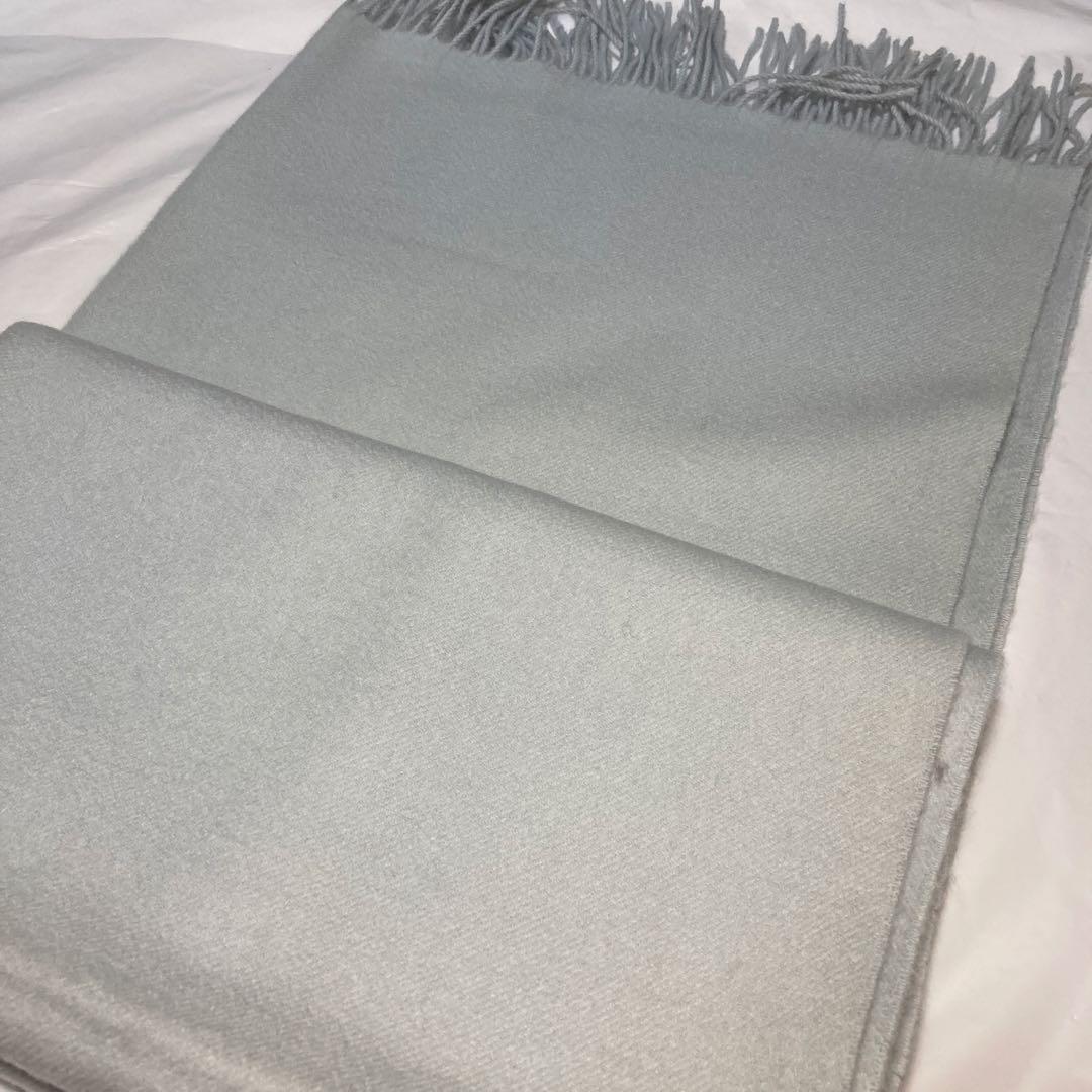 ジョンストンズ カシミヤ60％ 大判ストール ライトブルー