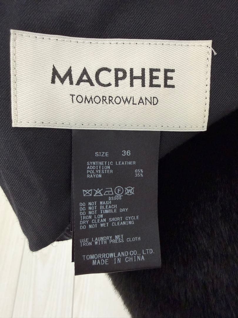 MACPHEEフェイクムートン リバーシブルショートコート