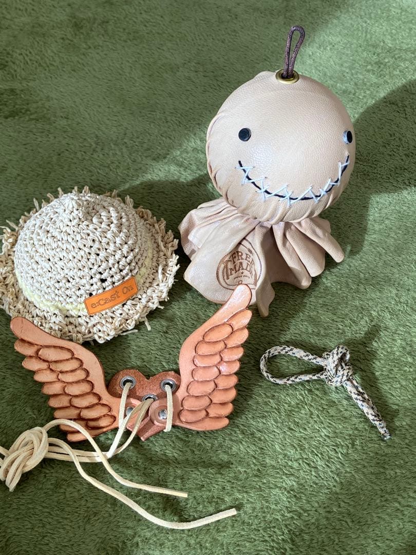 チ*コ様 大人のてるてる坊主　麦わら帽子　天使の羽根　セット