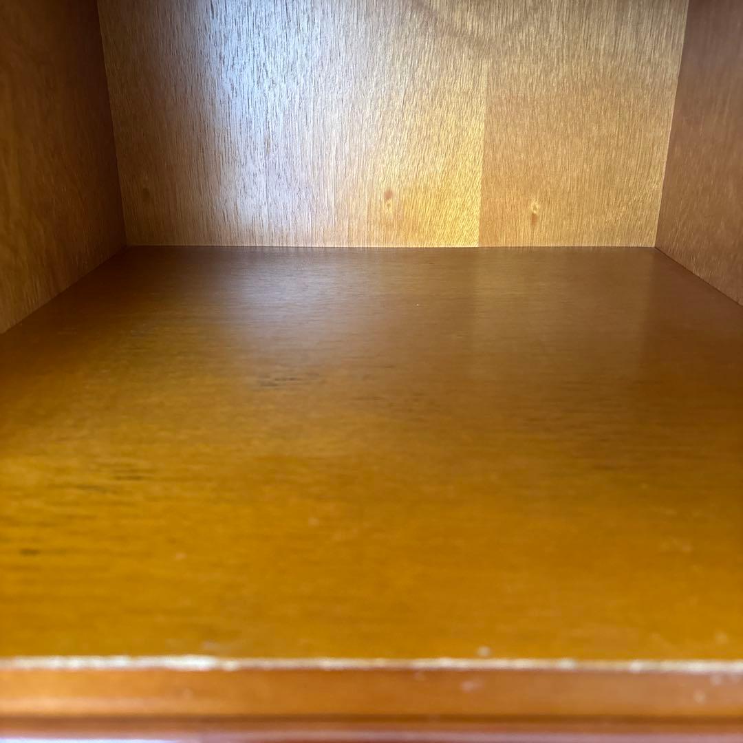 【アンティーク調】木製ブラウン5段チェスト スリム