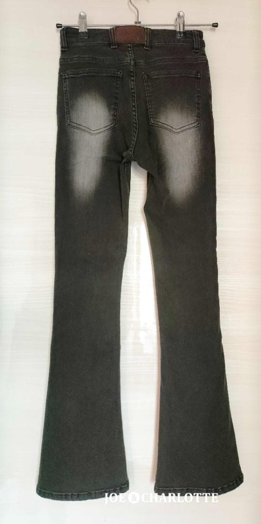 ダーリッチ darich ブラストフレアデニムパンツ ブラック BLK XS