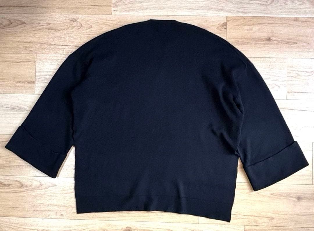 nagonstans シルク混ブラックニット