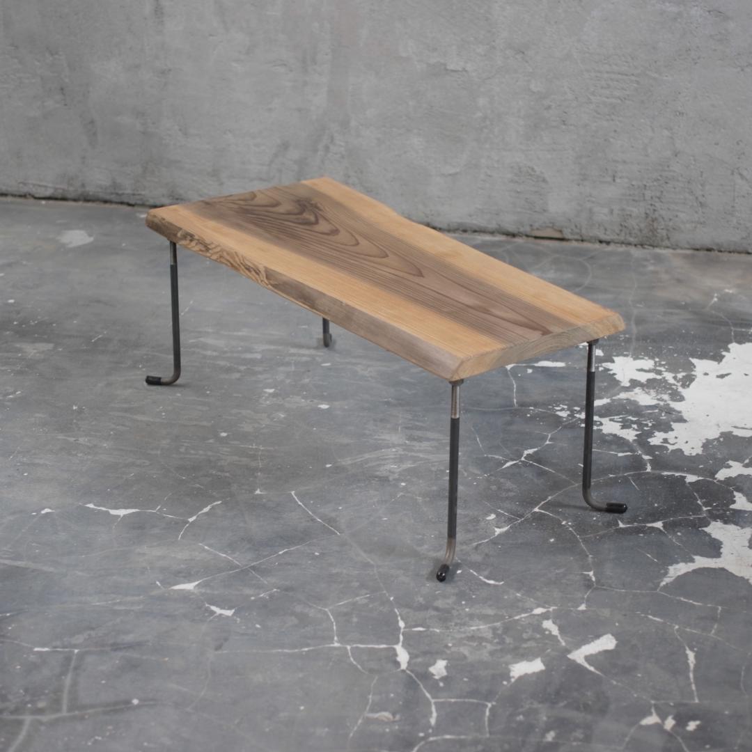 【現品販売】アイアン ローテーブル アンティーク 鉄脚 木 テーブル t54