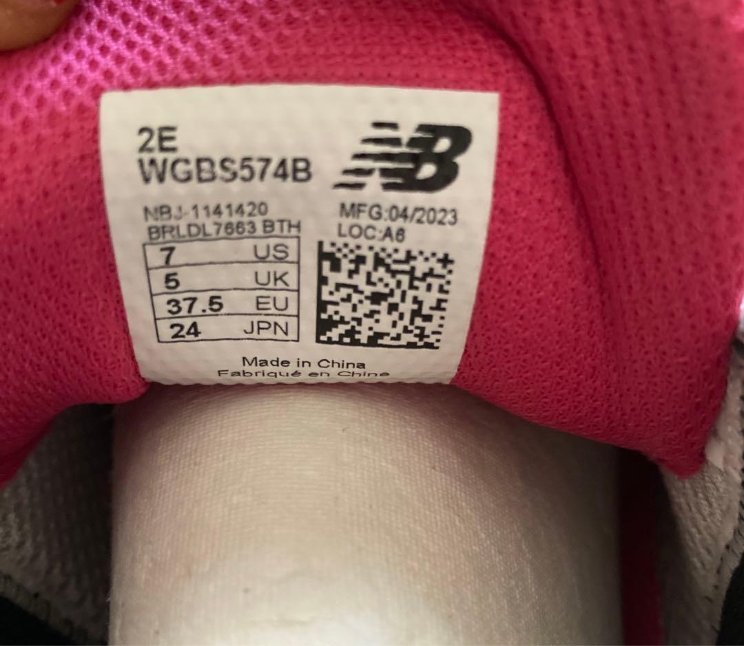 New Balance 574 ゴルフシューズ シルバーピンク　BOA 24cm