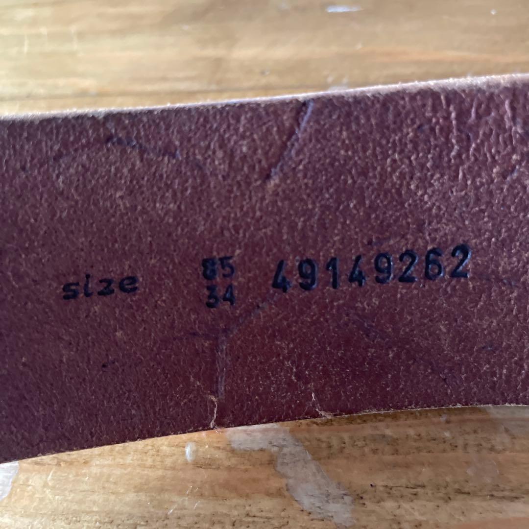 STONE  Denimes レザーベルト ブラウン 34