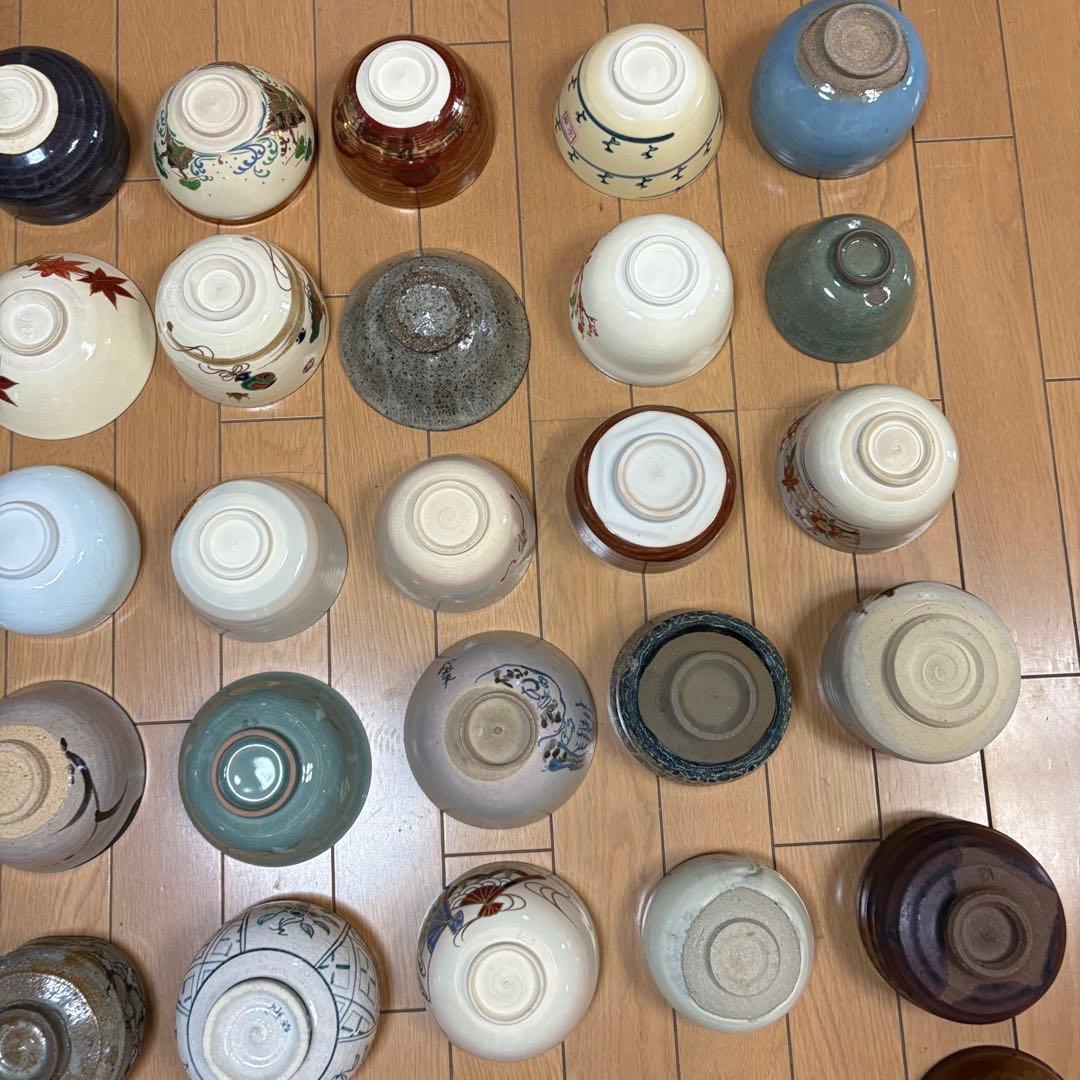 茶碗 抹茶碗 64点 茶道具 箱無し 染付 色絵 いろいろ まとめて