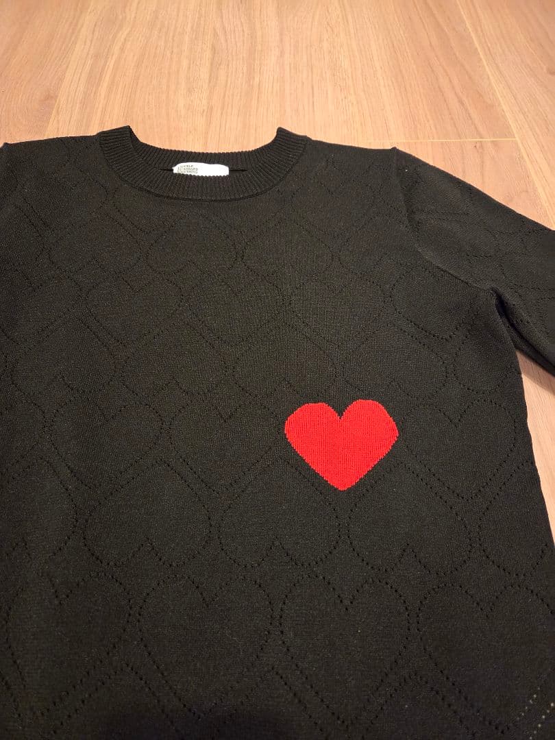 新品タグ付き☆￥28,600☆ダブルスタンダードクロージング☆ハートニット☆36