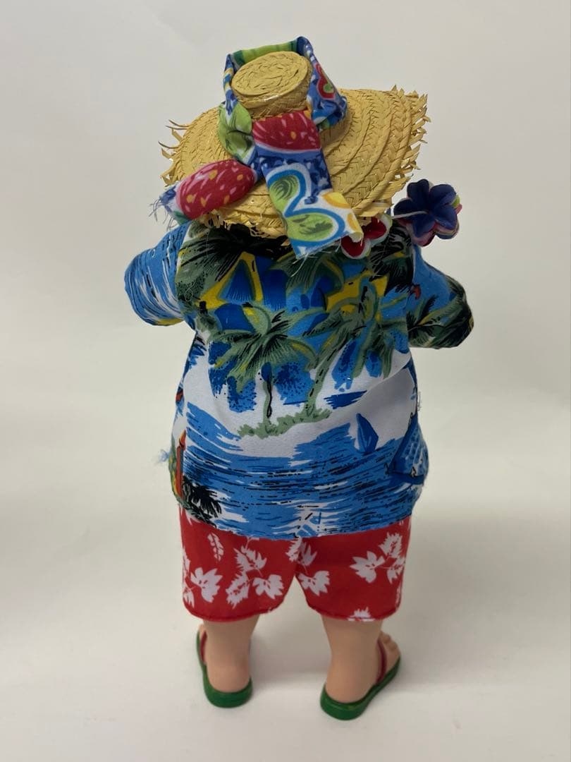 ハワイアンシャツ ハンバーガー サンタクロース フィギュア 置物 クリスマス