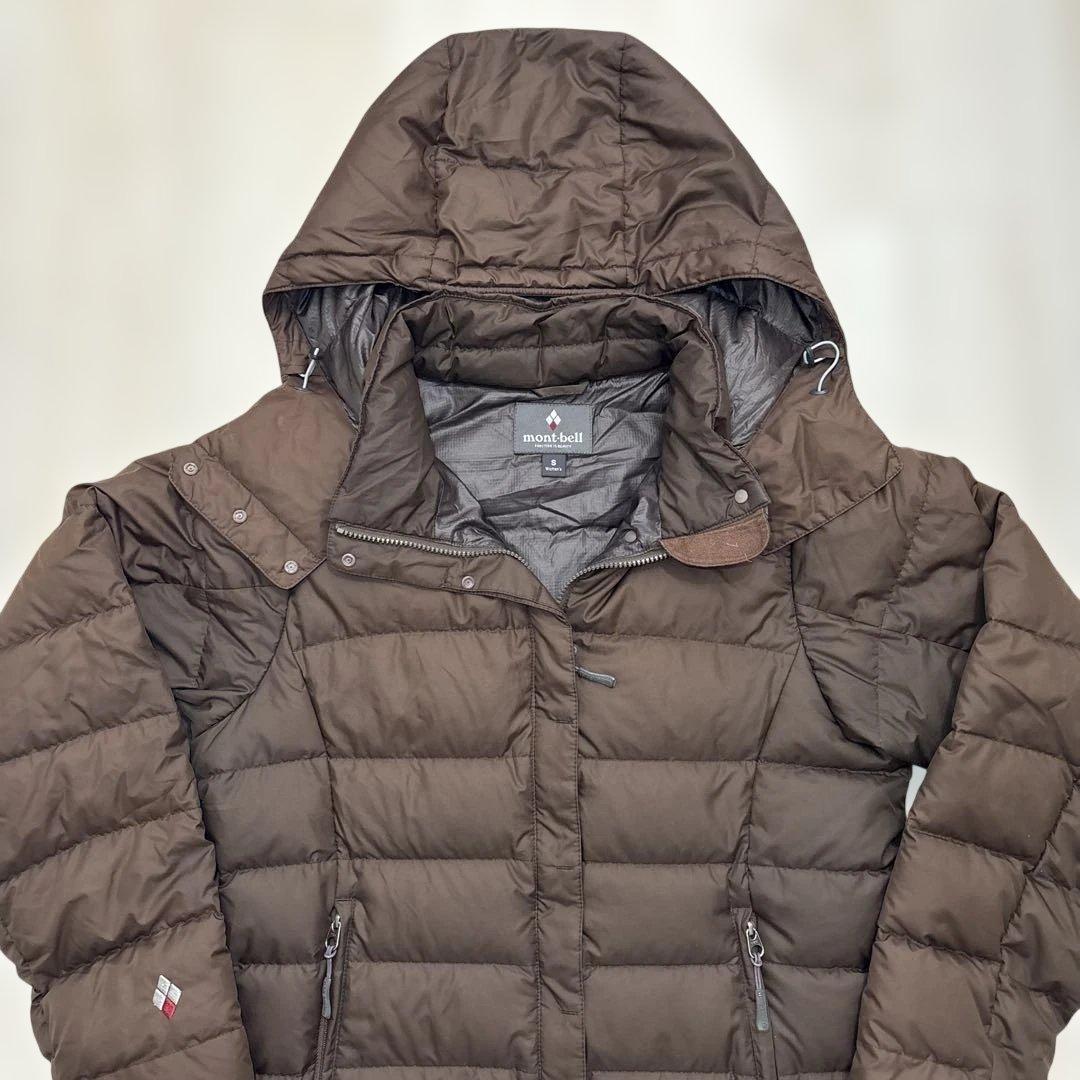 Montbell モンベルトラベルダウンコートロングダウン 茶色S