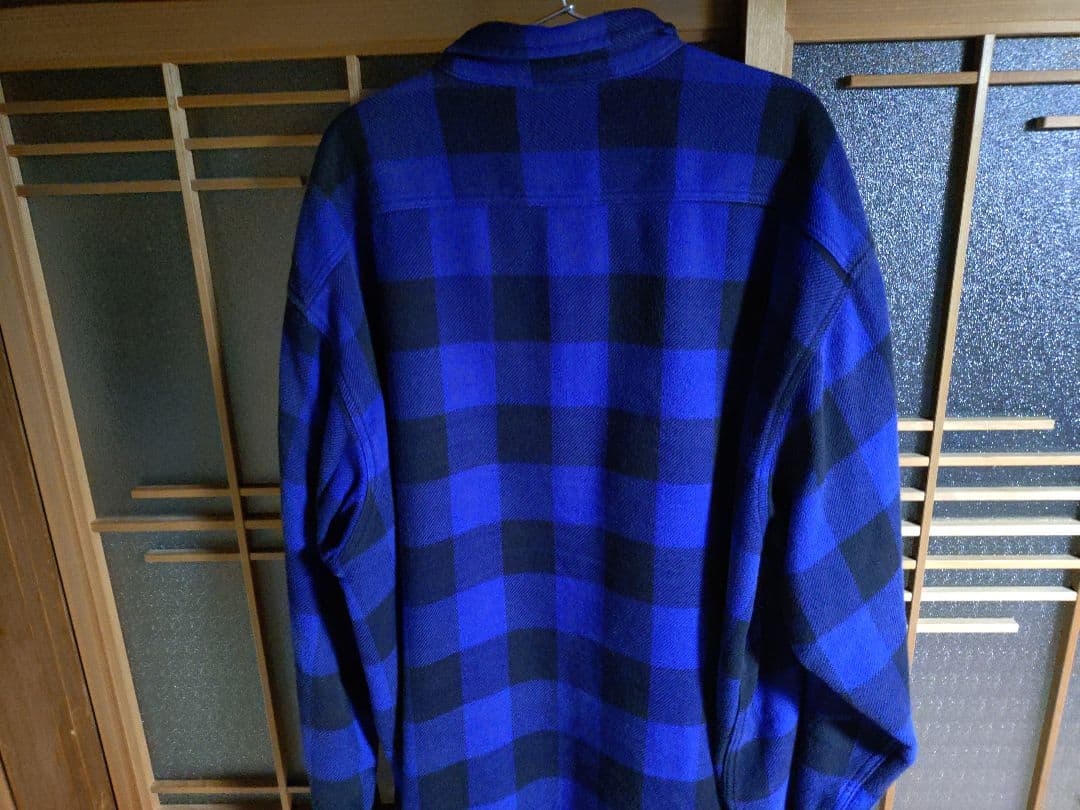 希少3XL FIVE BROTHER ネルシャツ　青黒チェック