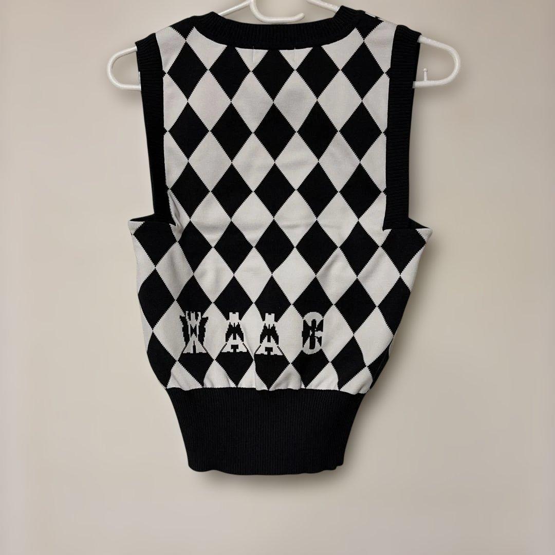 【未使用】WAAC ワック ゴルフウェア ベスト　ダイヤ柄