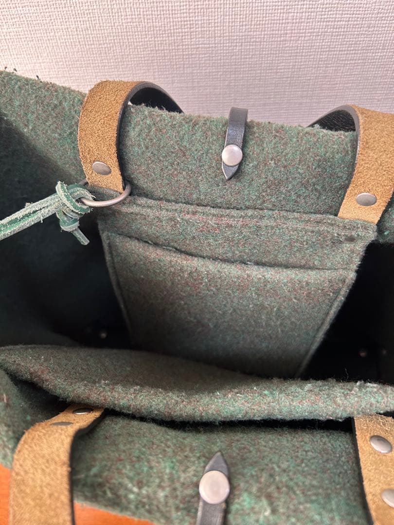 メゾンマルジェラ　グリーン トートバッグ ウール