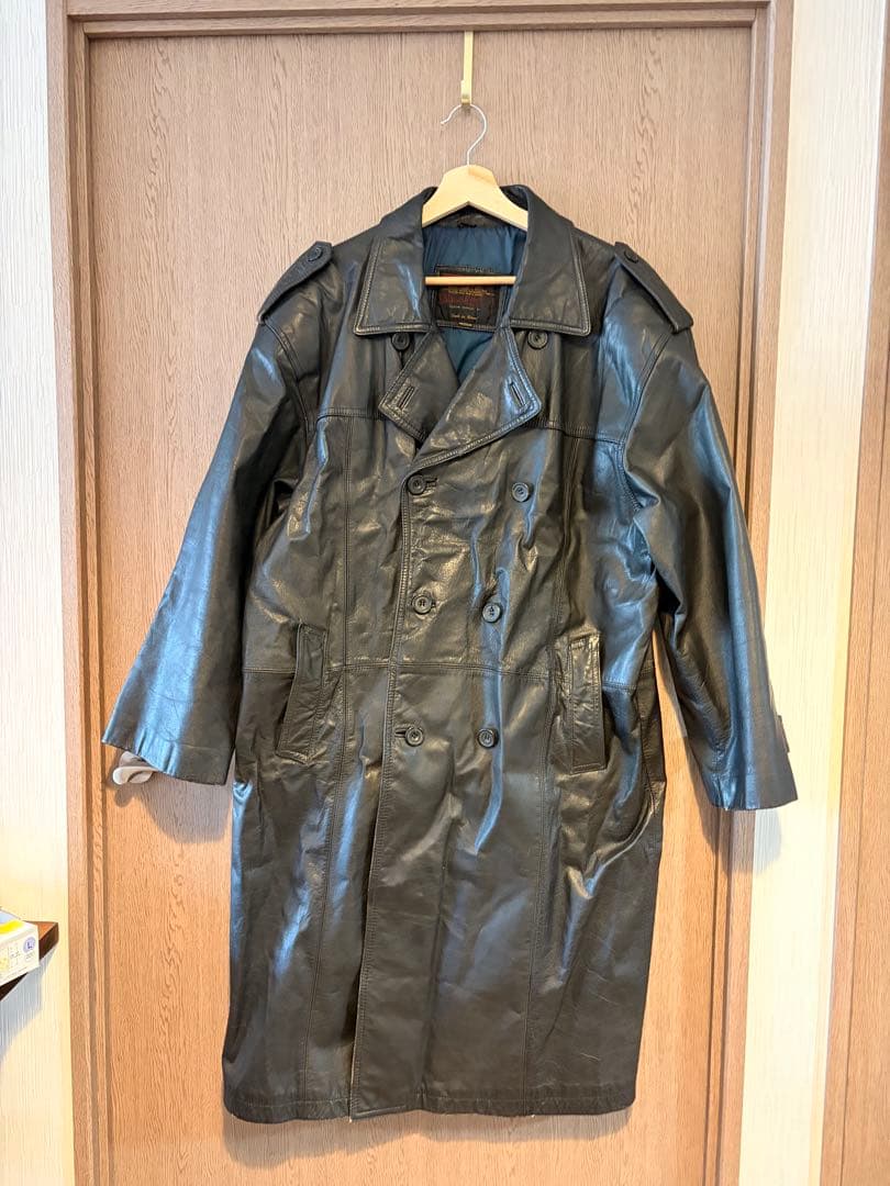 ヴィンテージ　レザー　ロングコート