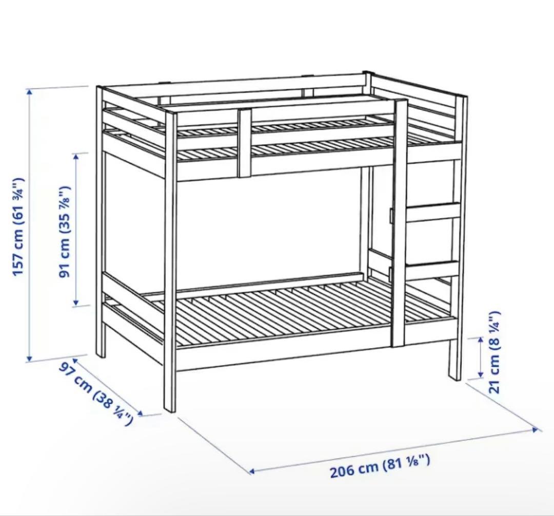 【 IKEA - イケア -】2段ベッドフレーム パイン材