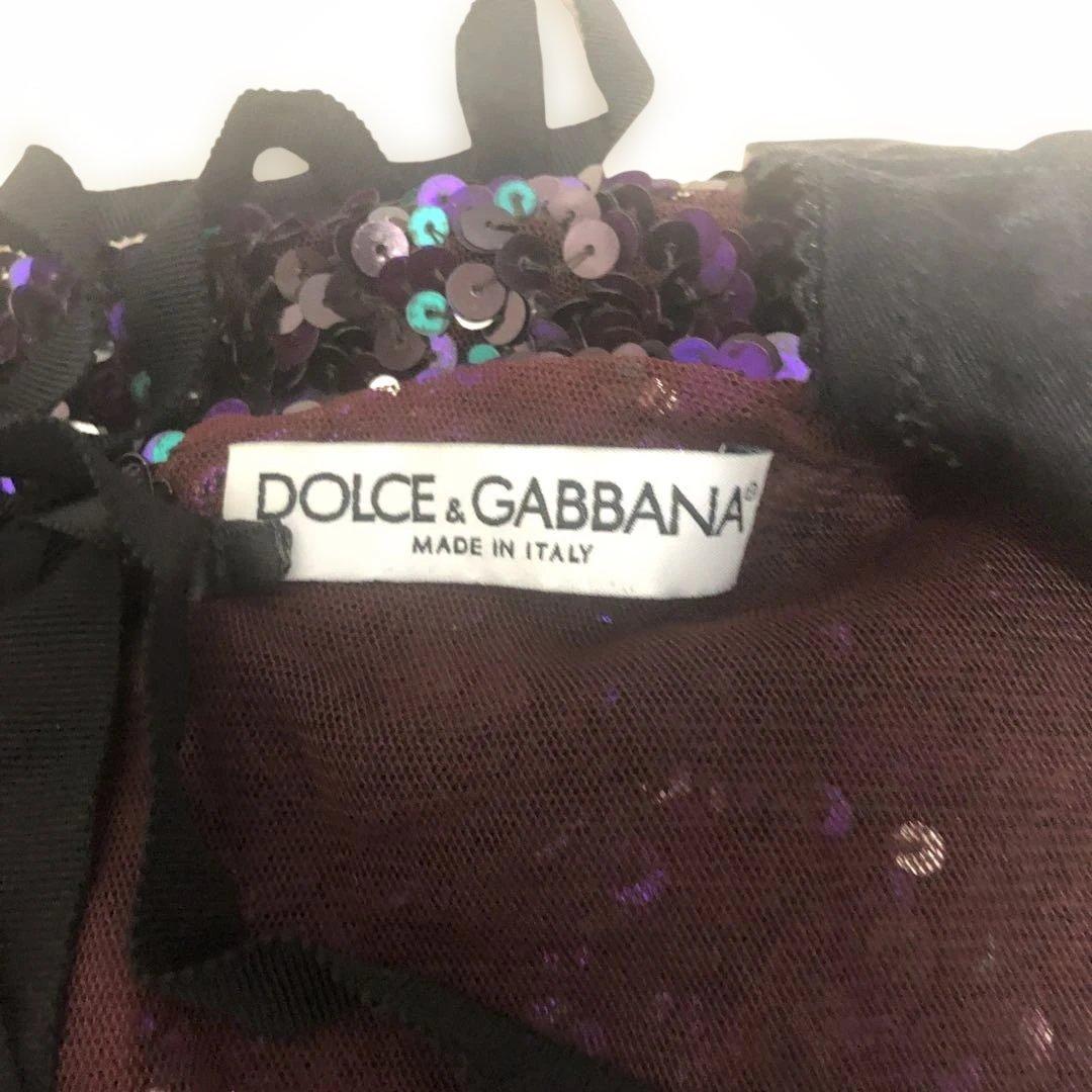 ドルガバ　スパンコールチューブトップ