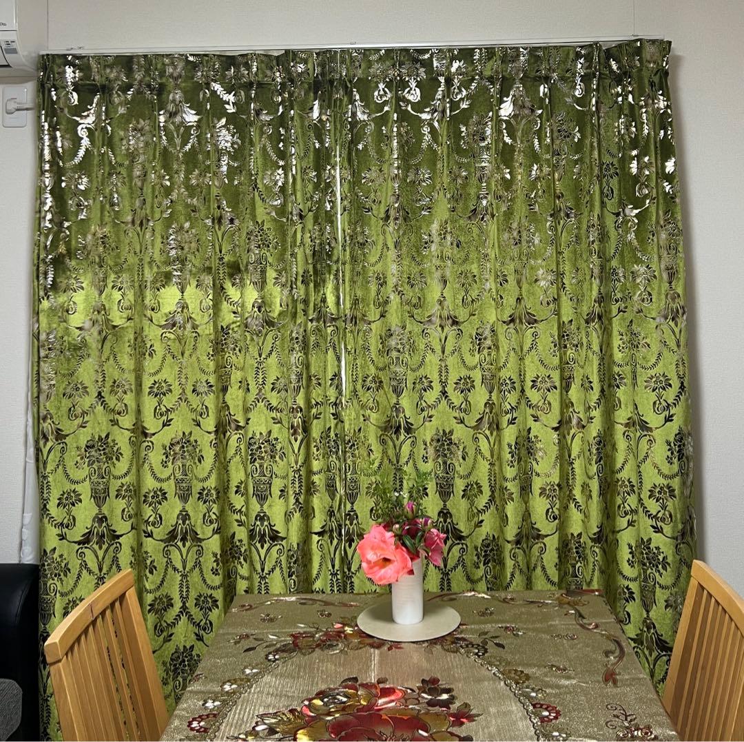 豪華 遮光カーテン 2枚組 一級遮光 カーテン 既製カーテン 遮光 アンティーク