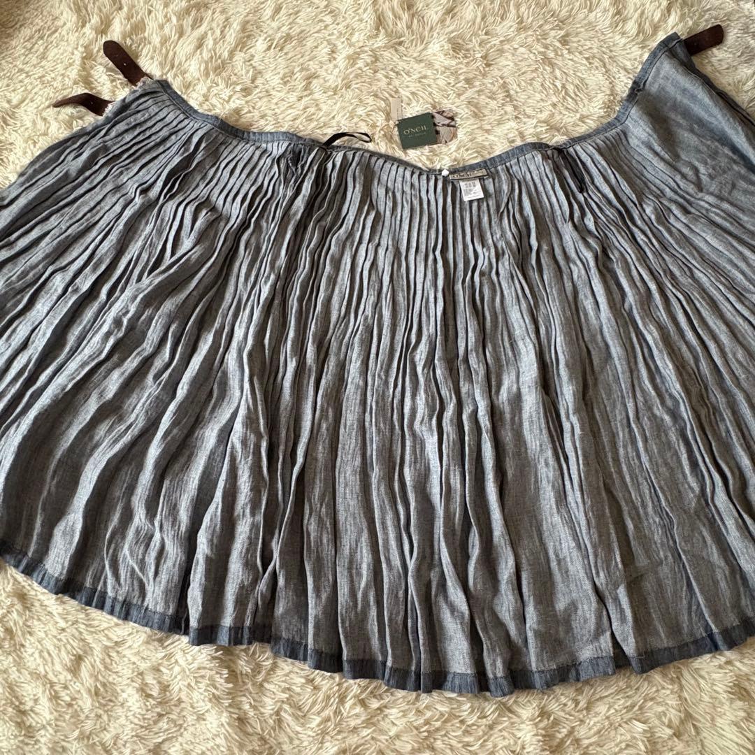 未使用タグ付✨ メゾンドソイル×オニールオブダブリン　巻スカート　麻100%