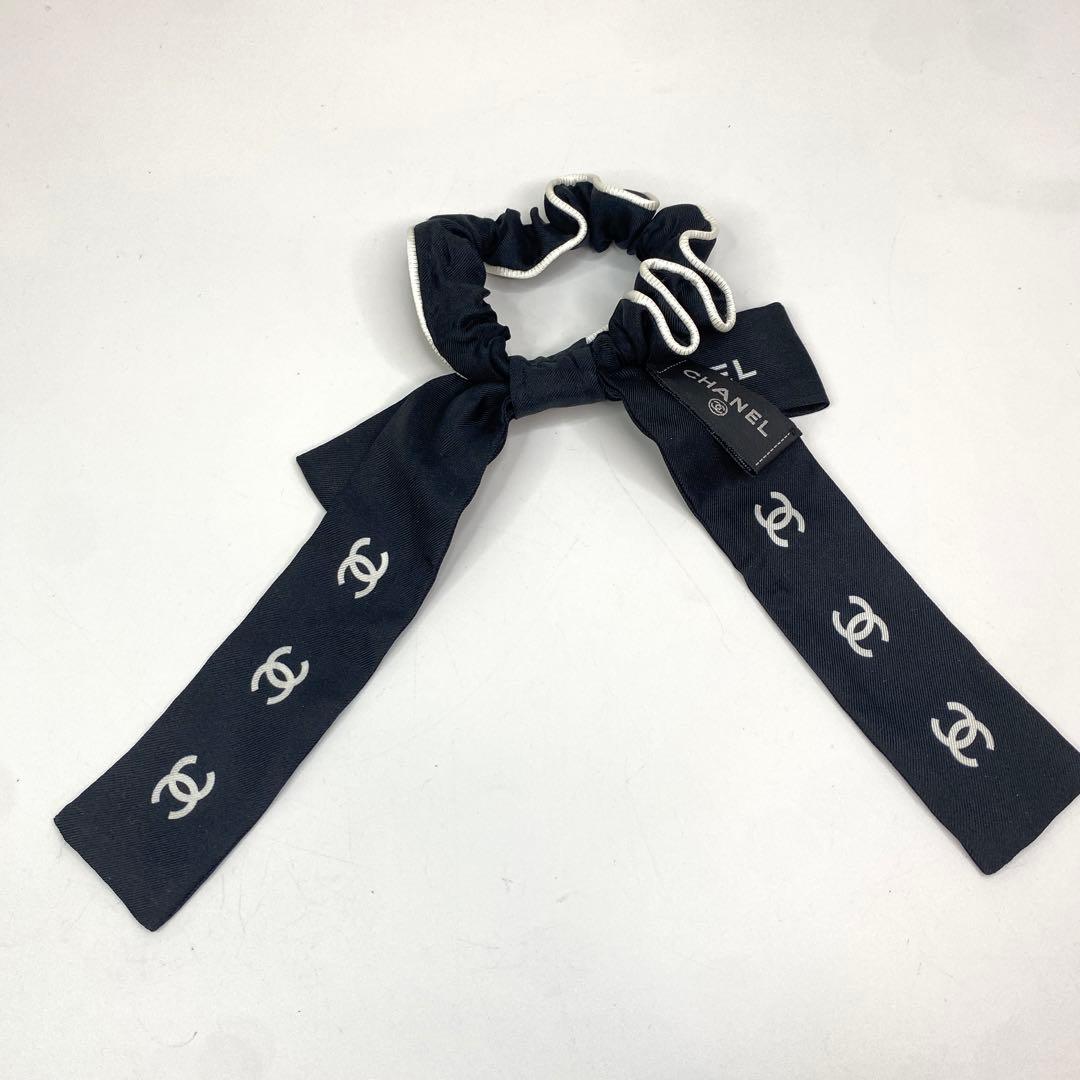 即完売 シャネル CHANEL シュシュ リボン ココマーク ビスコース