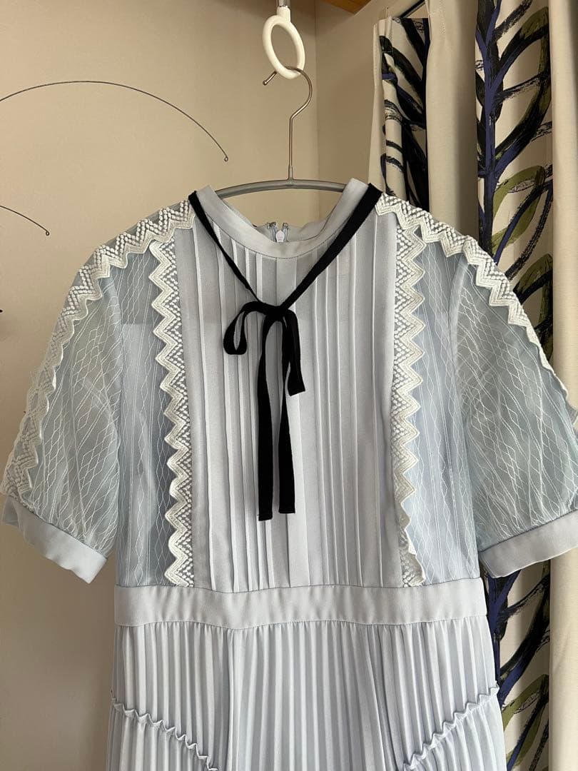 【セルフォード】シフォンプリーツ ワンピース美品