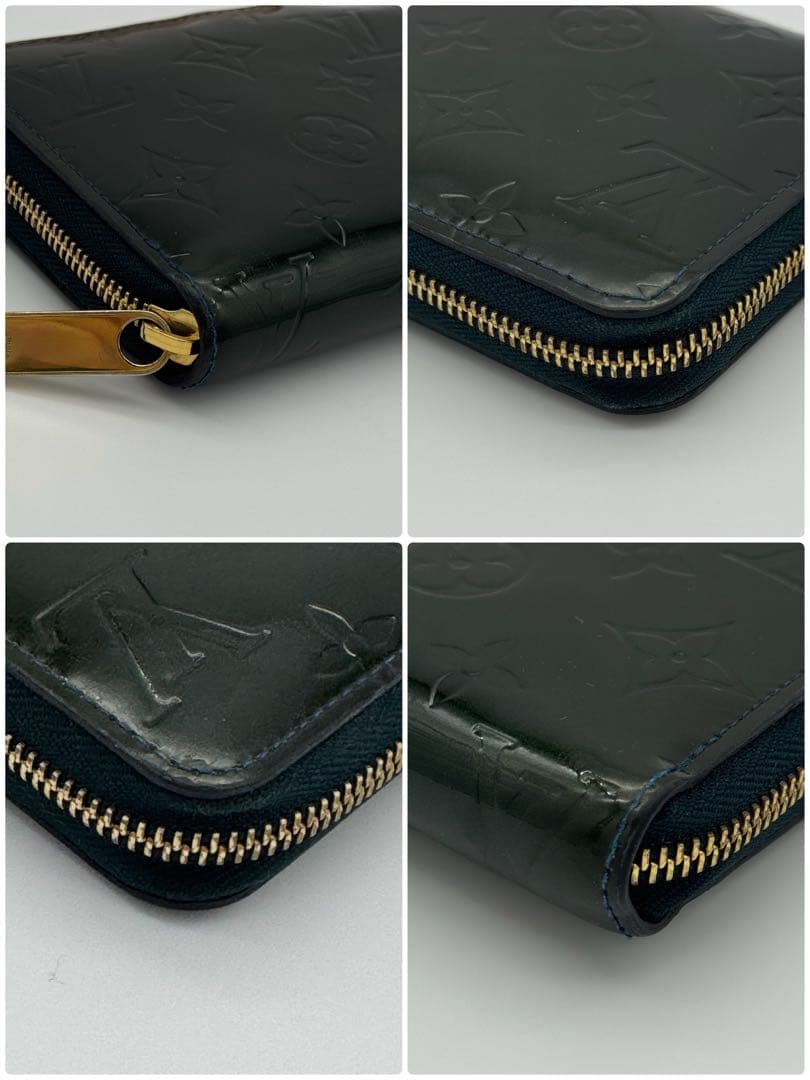 【正規品】LOUIS VUITTON ヴェルニ ラウンドファスナーグリーン系