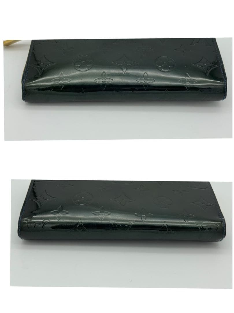【正規品】LOUIS VUITTON ヴェルニ ラウンドファスナーグリーン系
