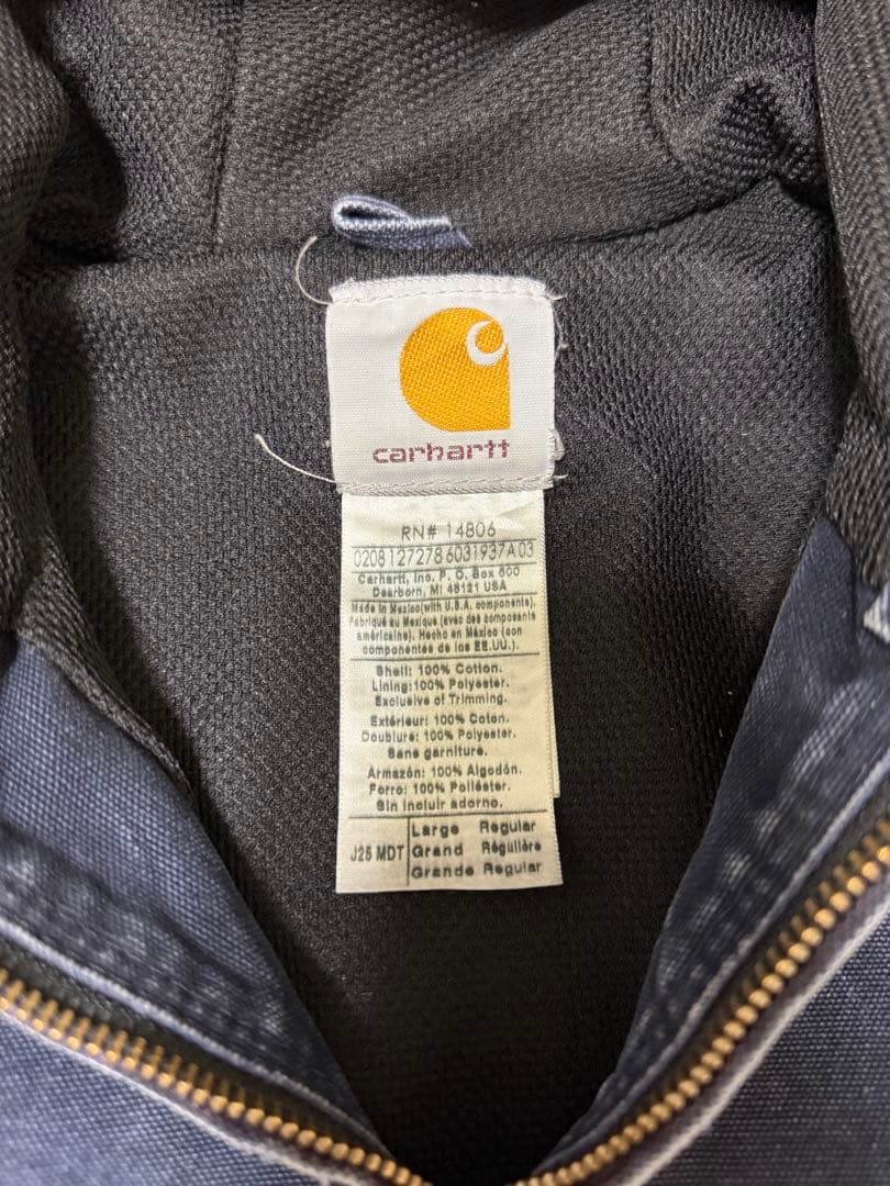 Carhartt カーハートアクティブジャケットネービーJ25 MDT フェード