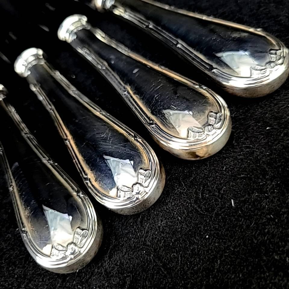 /良品/クリストフル　リュバン　ナイフ　4本　リボン　シルバーコーティング