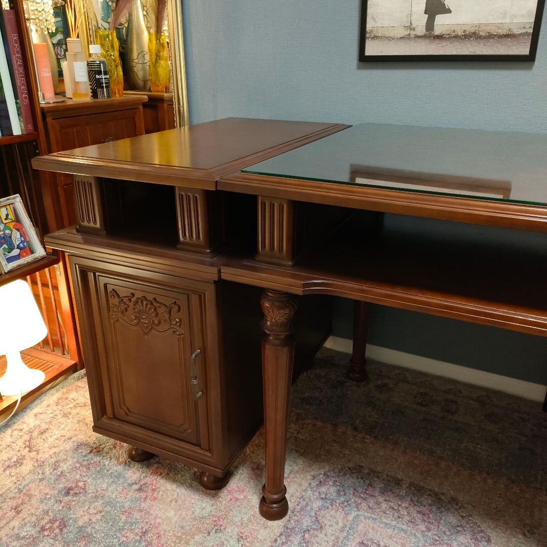 【徳田家具製作所】 官庁・議事堂納入実績メーカー高級家具サイドキャビネットデスク