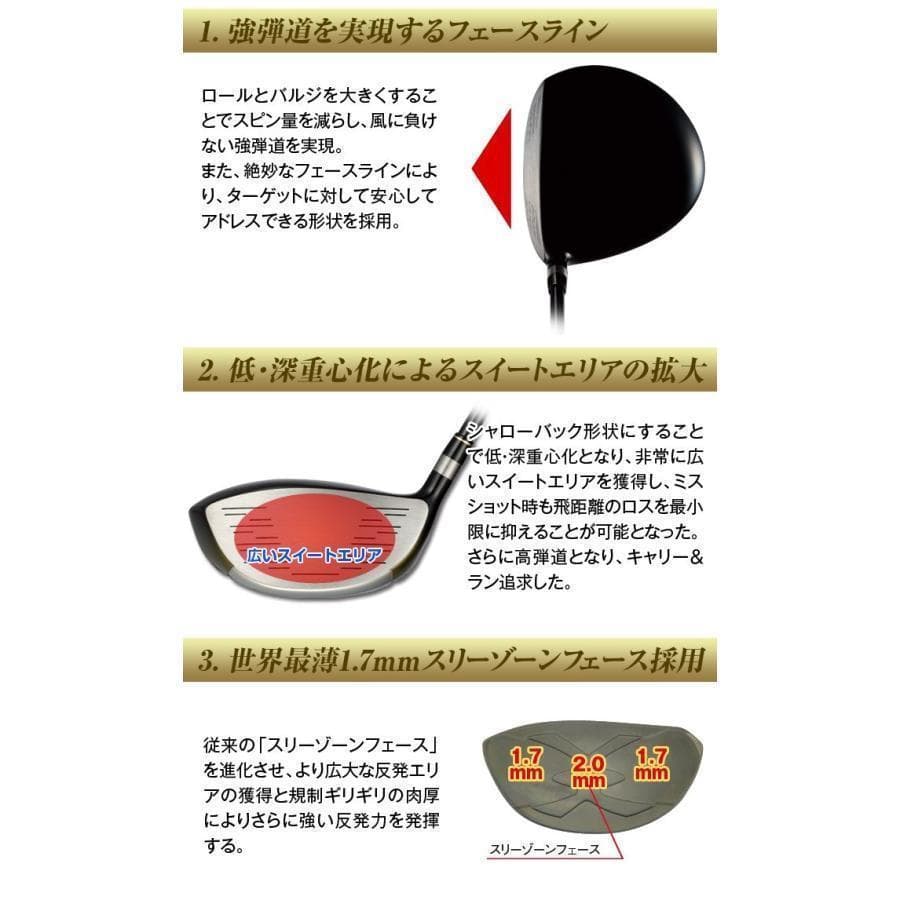 新品 超高反発マキシブラックプレミアリミテッドmax1.7 ドラコン飛匠