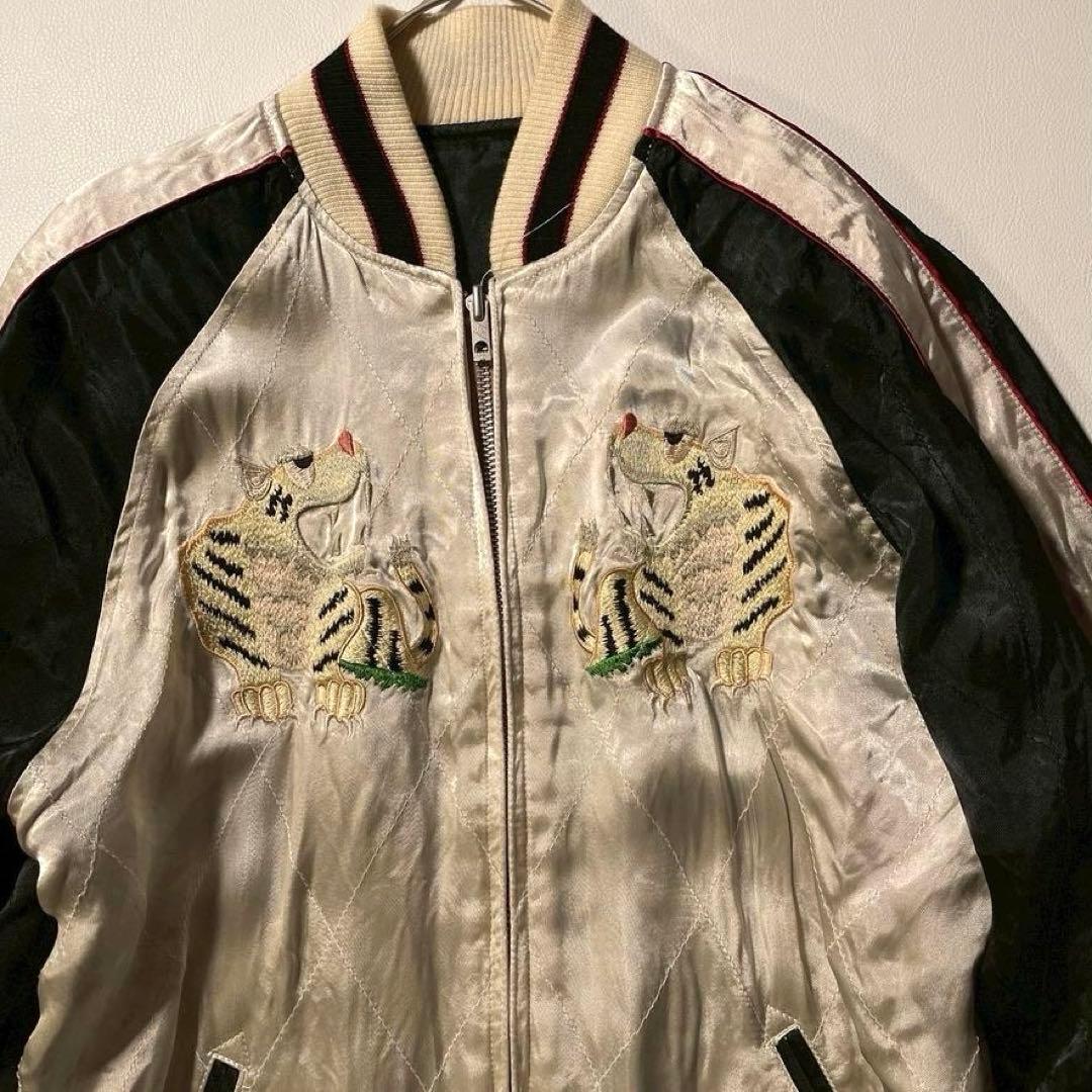 【ティー】花旅楽団 SCRIPT スカジャン リバーシブル 大阪 虎 鷲