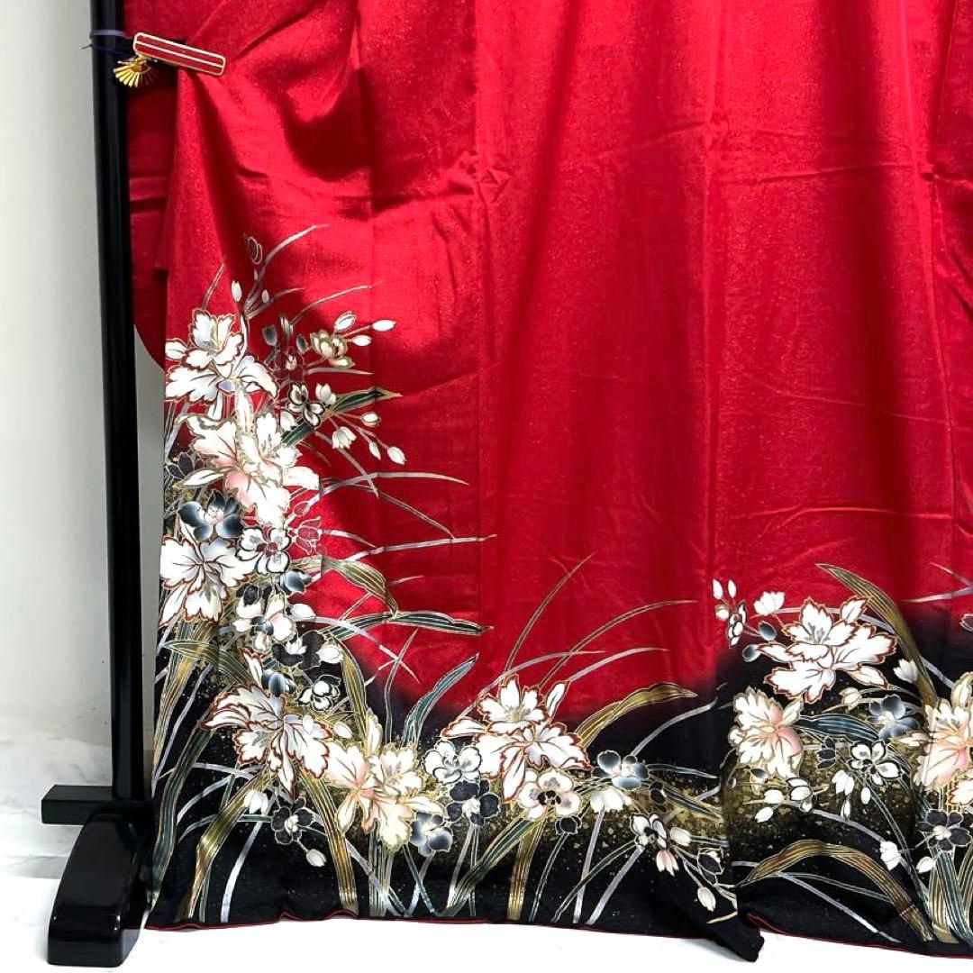振袖　金彩　金通し　花模様　グラデーション　晴れの日　成人式　着物　039k