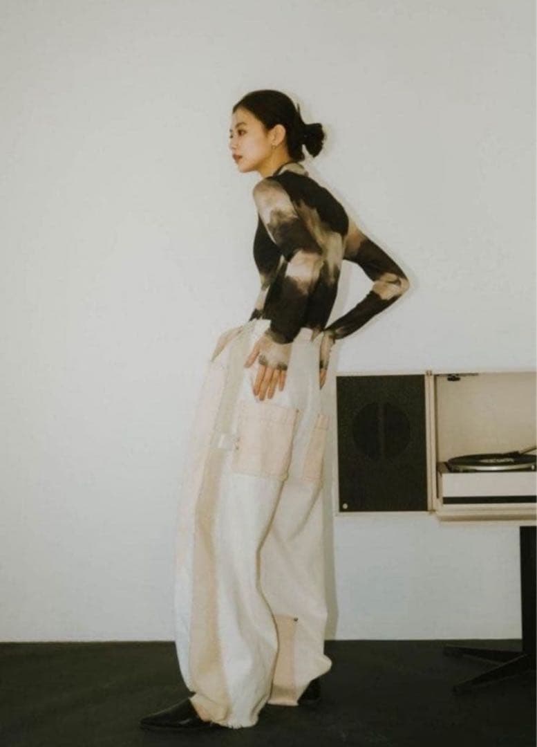 パンツ Knuth Marf twobuckles patchwork denim